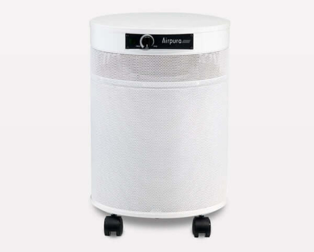 Airpura V600 - Trusted Air Quality Solution for Large Rooms air purifier with HEPA filter on wheels.