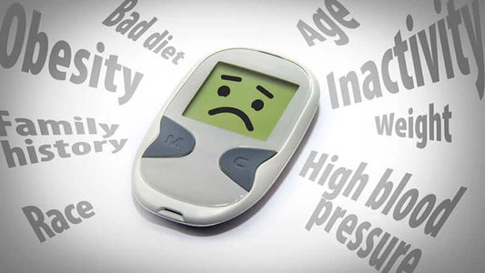 Deadly Diabetes Deception with a glucose monitor surrounded by health risk words.