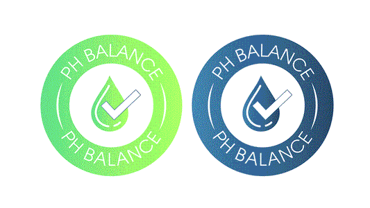 pH Balancing Explained logo featuring green and blue pH balance symbols with check marks.
