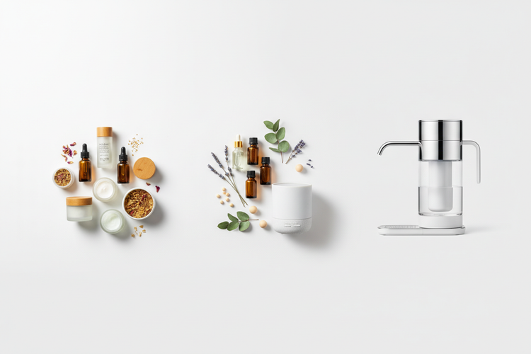 Home and Body Care collection featuring Aromatherapy, Energy Devices, and Water Filters for Holistic Living Solutions.