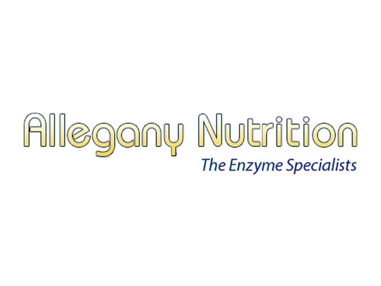Allegany Nutrition logo, the enzyme specialists, highlighting High Potency Plant Based Enzymes.