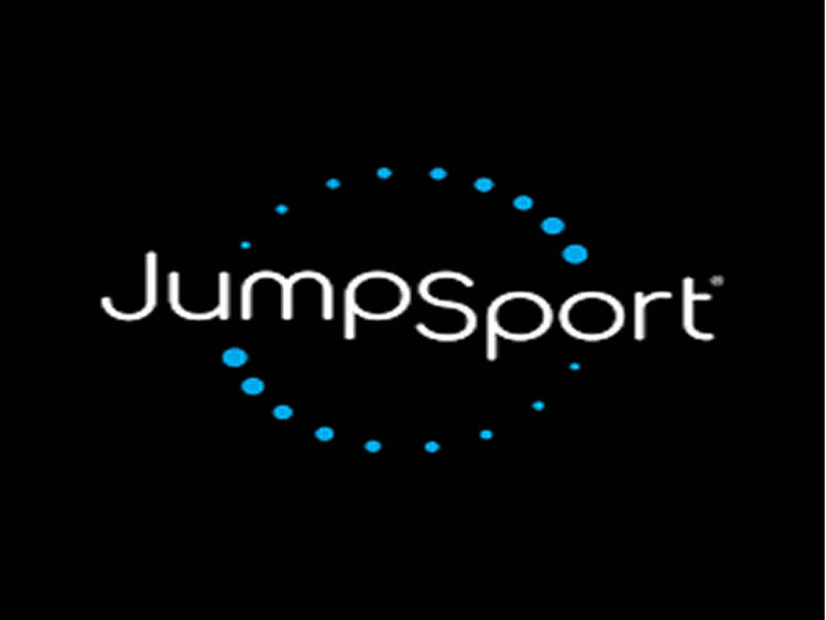 JumpSport logo with blue dots representing fun and safe fitness products, including Mini Trampoline Rebounders.
