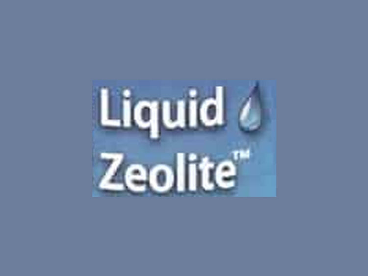 Liquid Zeolite logo with a droplet, representing the advanced Clinoptilolite mineral for health.