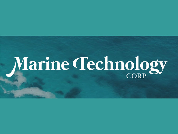 Marine Technology logo with ocean background, focusing on Ecklonia Cava Supplements and marine wellness.