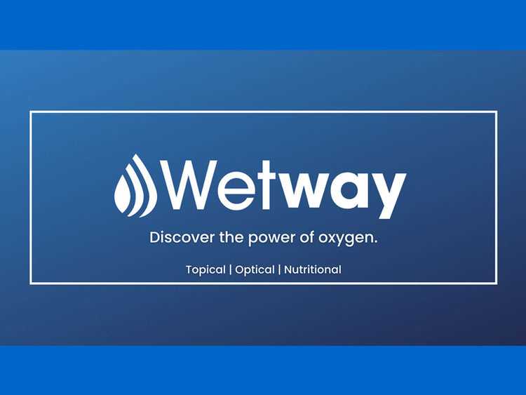 Wetway logo with the tagline 'Discover the power of oxygen' promoting Tissue Oxygenation Formulas.