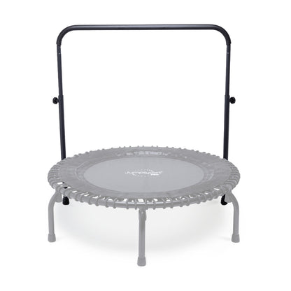 Mini Trampoline Adapter Accessory with padded handle and sturdy frame for enhanced stability during workouts.