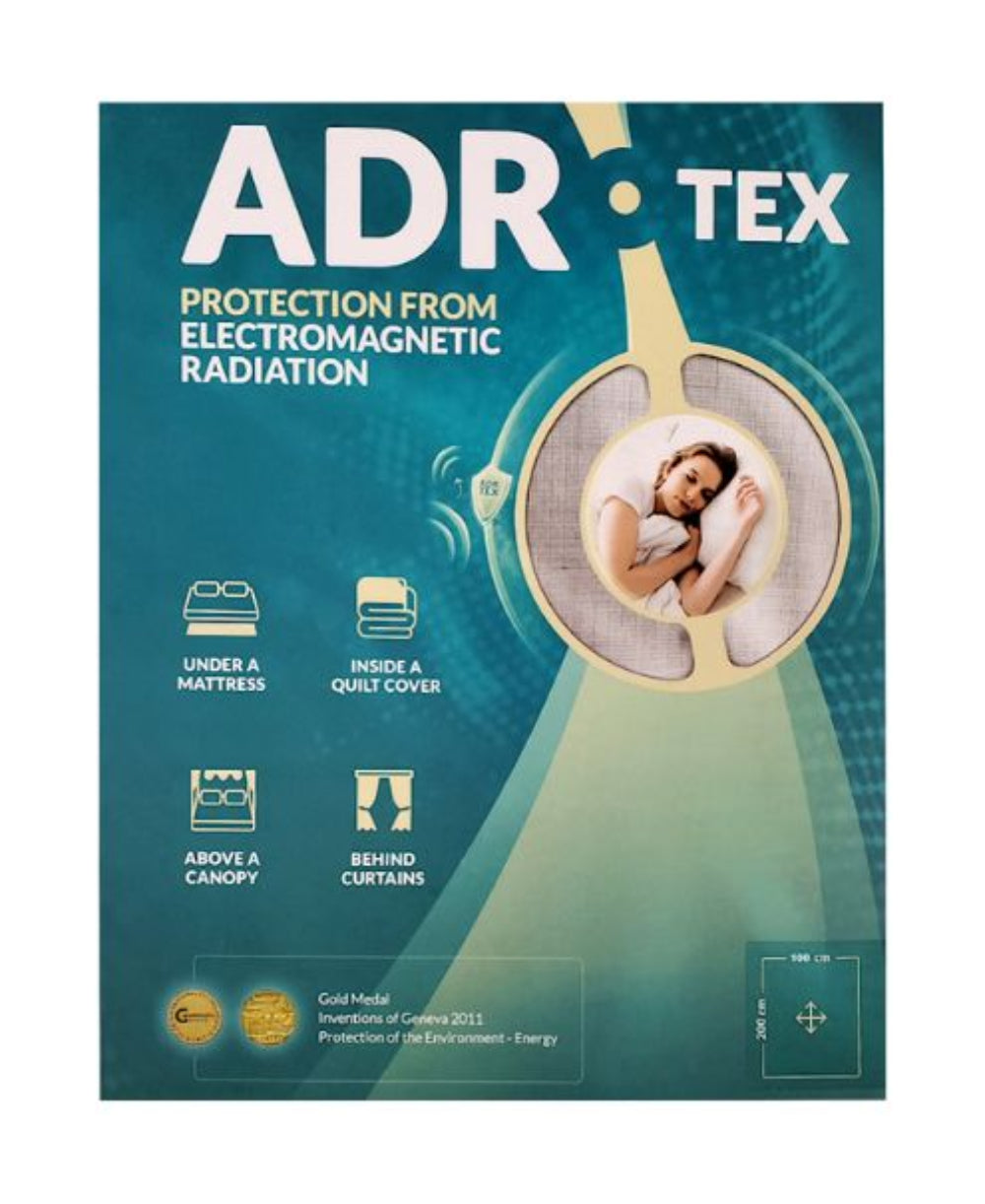 ADR Mats packaging showcasing Electric Field Shield for protection from electromagnetic radiation.