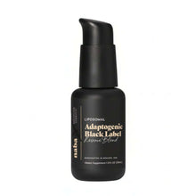 Liposomal Hormone Balance supplement bottle, Adaptogenic Black Label for metabolic and hormonal health.