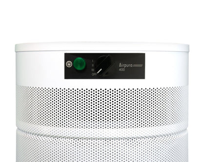 Airpura V400 featuring Advanced Chemical Filtration and HEPA Air Purification controls and design.