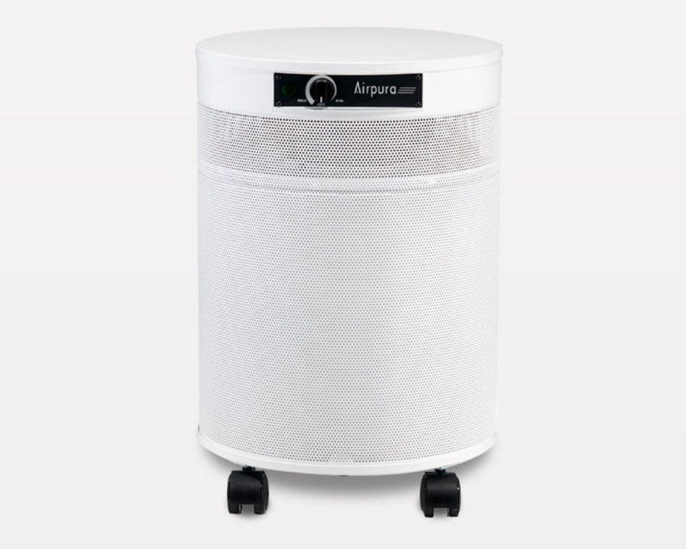 Airpura T600DLX air purifier for Heavy Tobacco Smoke and Chemical VOC Air Filtration with mobile design.