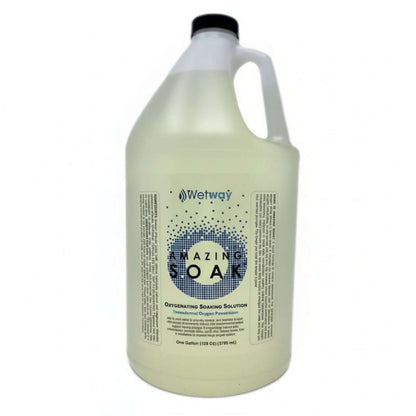 Oxygenating Mineral Hydrotherapy Amazing Soak product in a gallon container for rejuvenating skin and tissues.