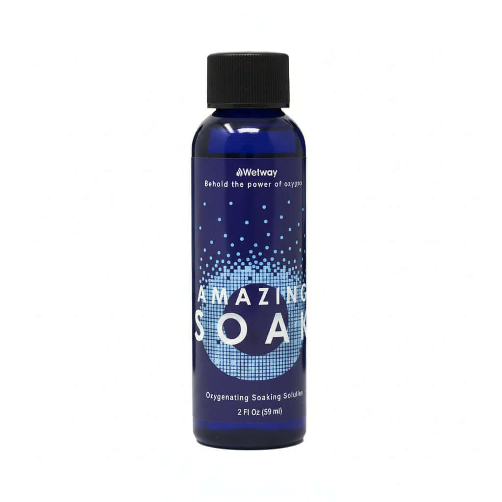 Amazing Soak bottle showcasing Oxygenating Mineral Hydrotherapy for rejuvenation and vitality.