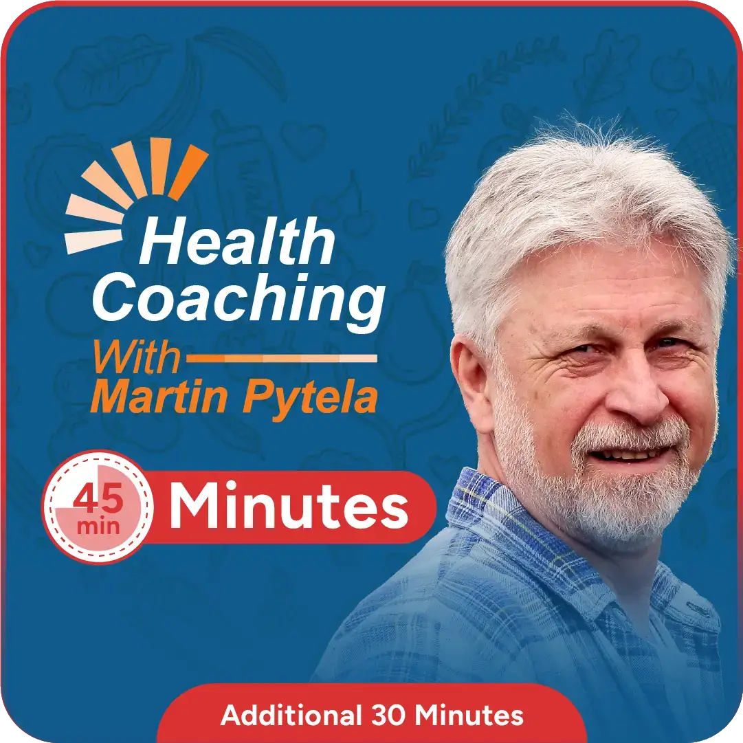 Health Coaching with Martin Pytela, First 15 Minutes Free offer, 45 minutes consultation image.