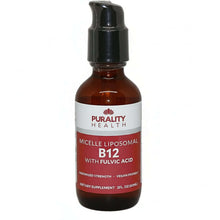 Liposomal Methylcobalamin B12 by Purality Health, vegan-friendly supplement for energy and focus, 2 fl oz bottle.