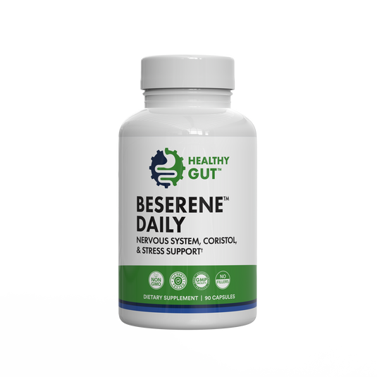 BeSerene Daily - Adaptogenic Stress Relief supplement bottle for nervous system and stress support