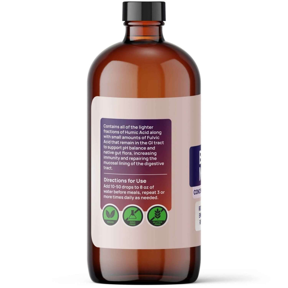 Biome Magic - Liquid Soil Extracts for Native Gut Flora bottle and label with usage instructions.