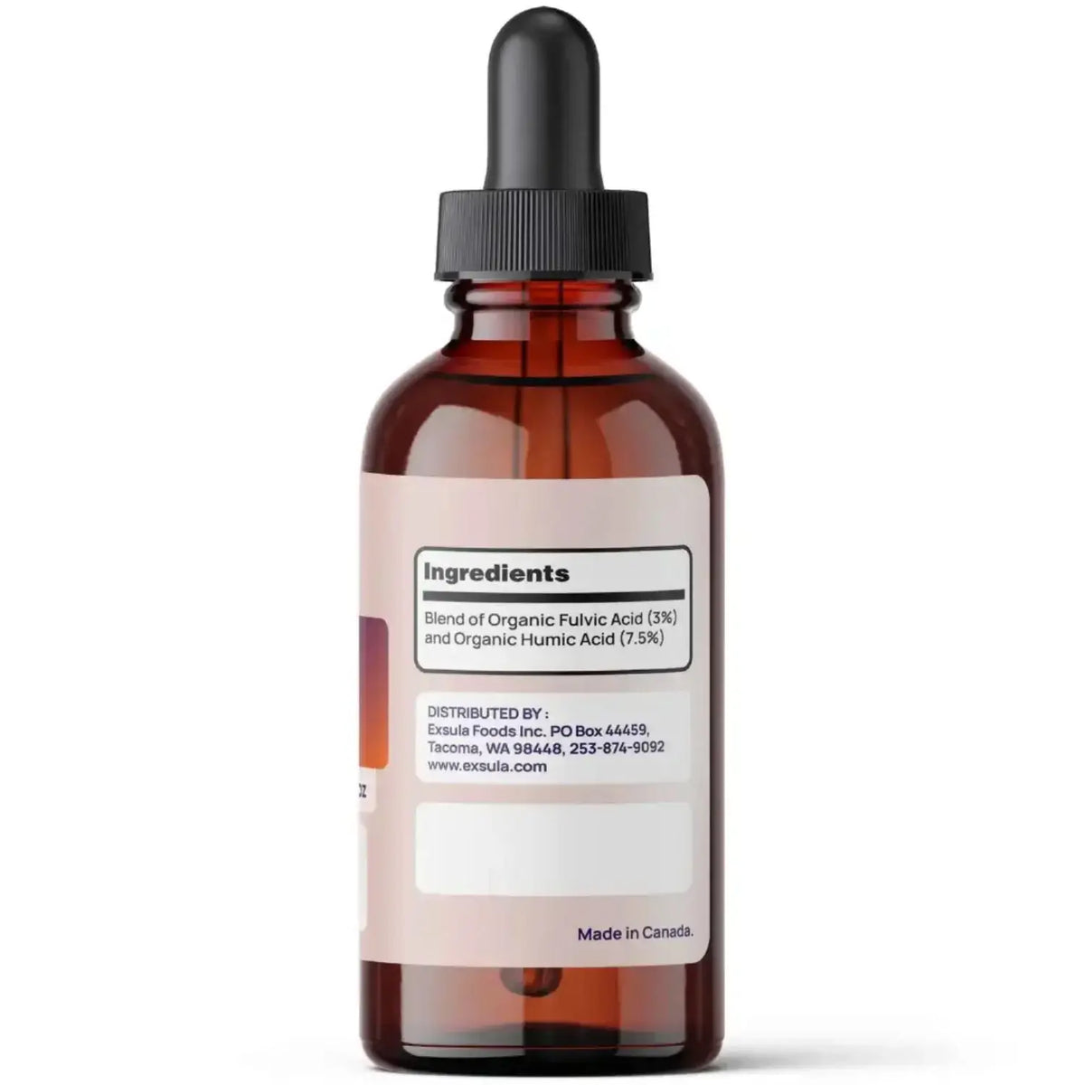 Bottle of Biome Magic liquid soil extracts for native gut flora showing organic ingredients.
