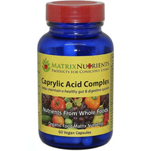 Caprylic Acid Complex - Digestive Balance Supplement in a blue bottle, supporting healthy gut and digestive health.