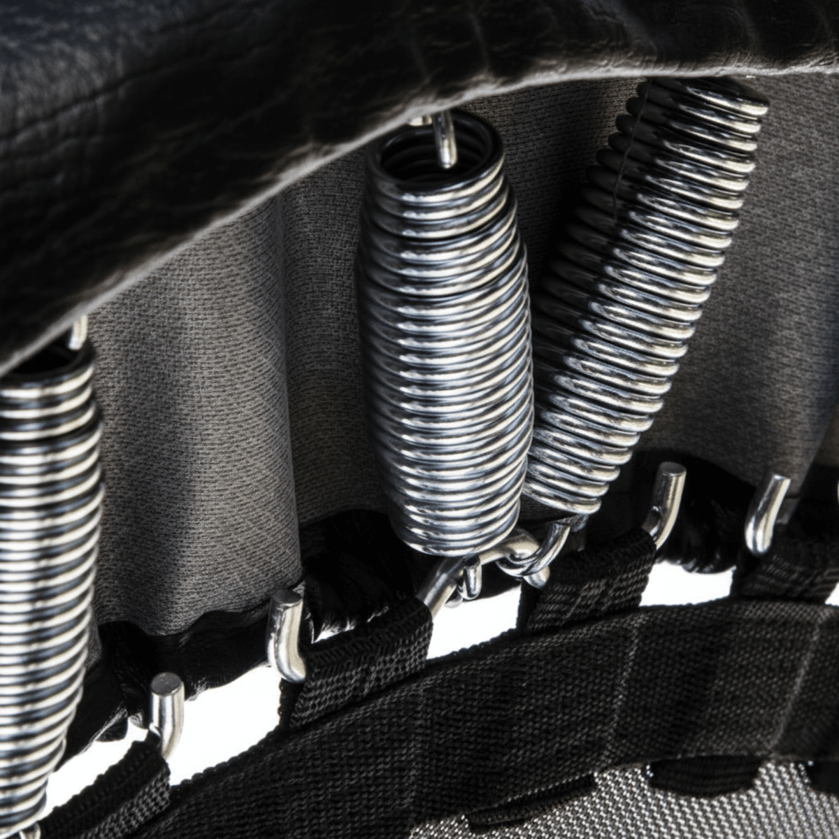 Close-up of the springs of the Cellerciser Rebounder, showcasing triple-tiered cellular rebounding and lymphatic support.