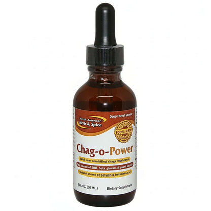 Chag-o-Power - Chaga for Energy liquid supplement, featuring wild-source Chaga mushroom for natural energy boost.