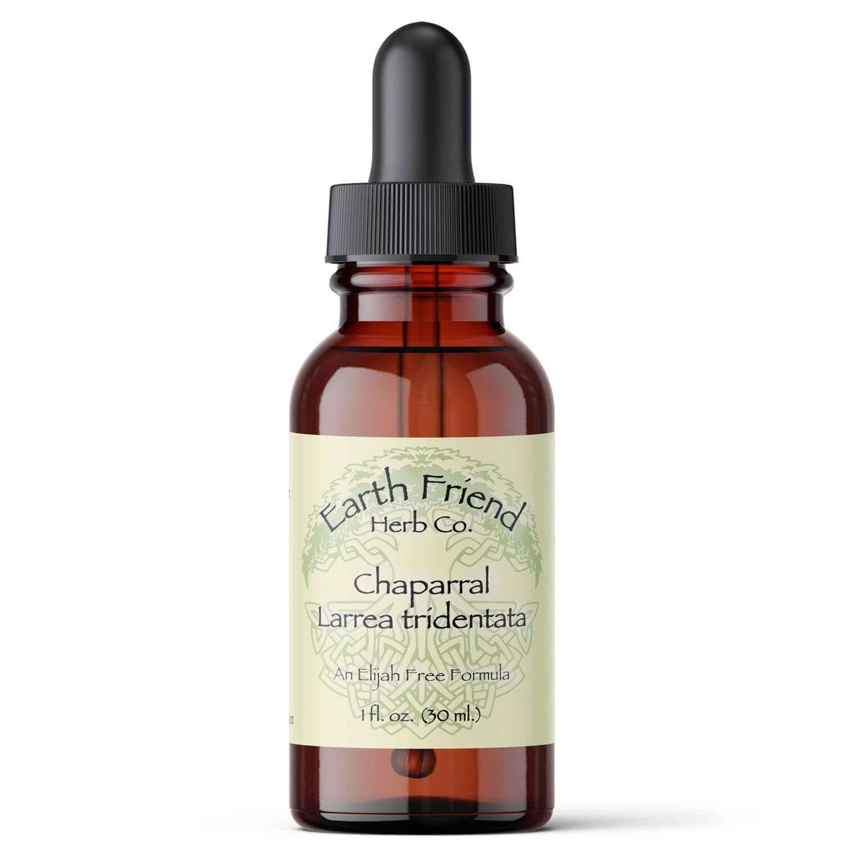 Chaparral - Botanical Matrix for Free Radical Protection liquid extract by Earth Friend Herb Co in amber bottle.