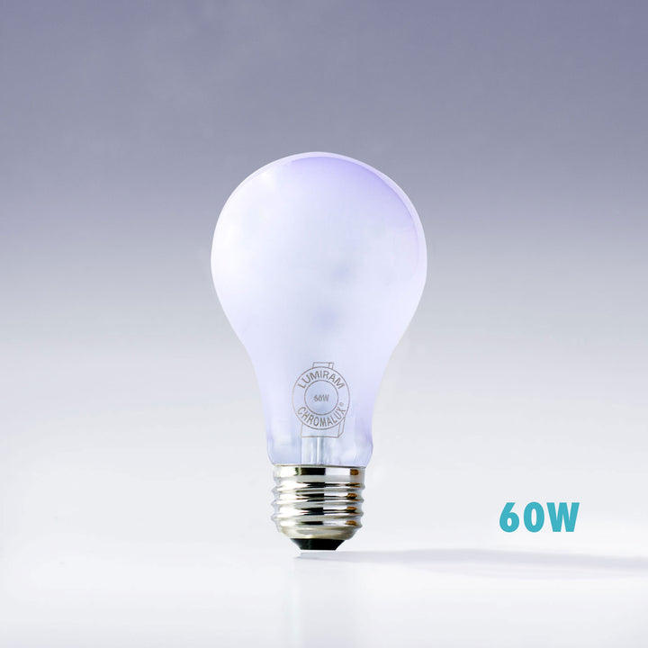 Chromalux Full Spectrum Frosted Bulbs - 60W frosted light bulb for soothing and inspiring illumination.