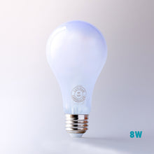 Chromalux Full Spectrum Neo Glass LED bulb with a clear design and 8W power rating.