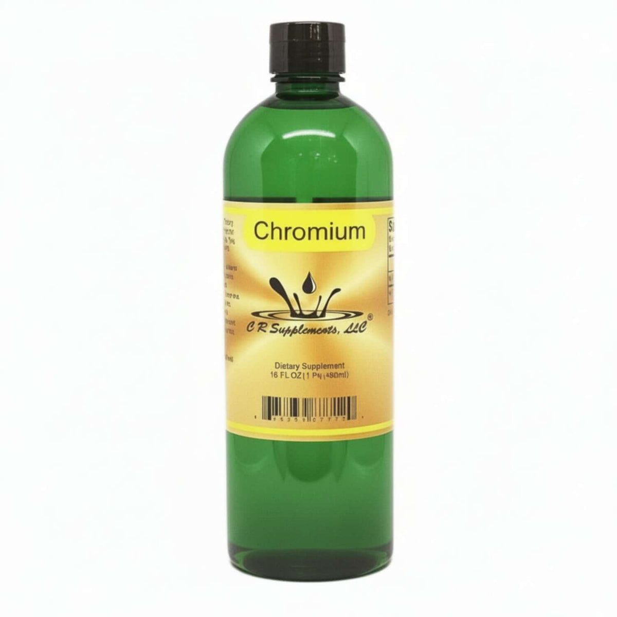 Chromium Ionic Liquid Mineral supplement bottle for metabolism and energy support by CR Supplements.