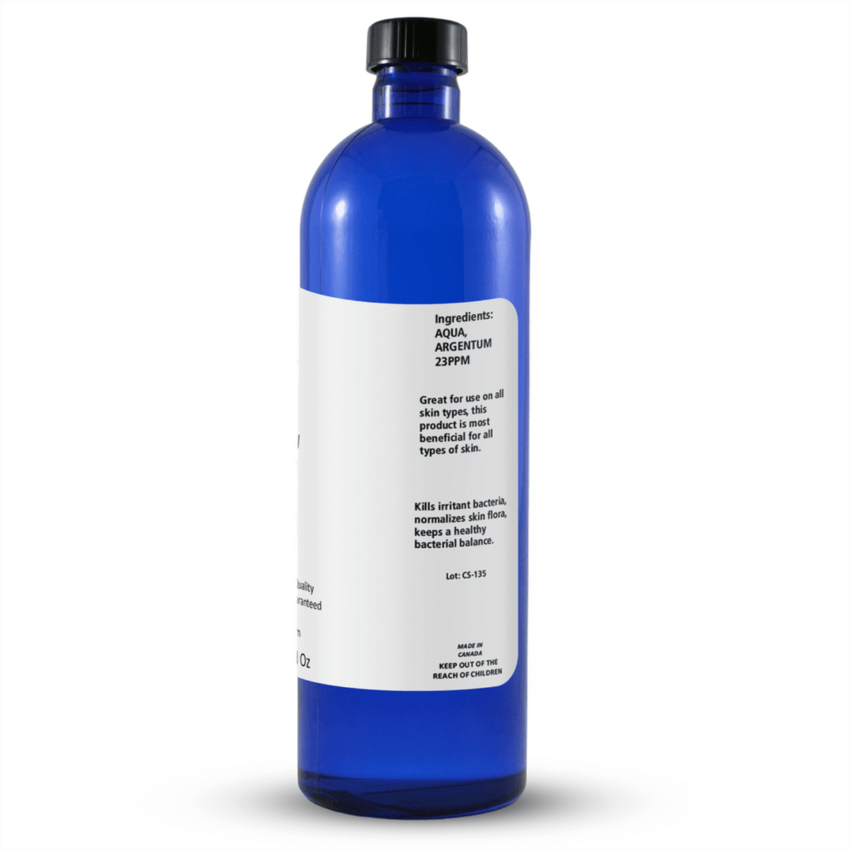 Colloidal Ionic Silver bottle with ingredients and usage instructions for Professional Grade Immune Defense.