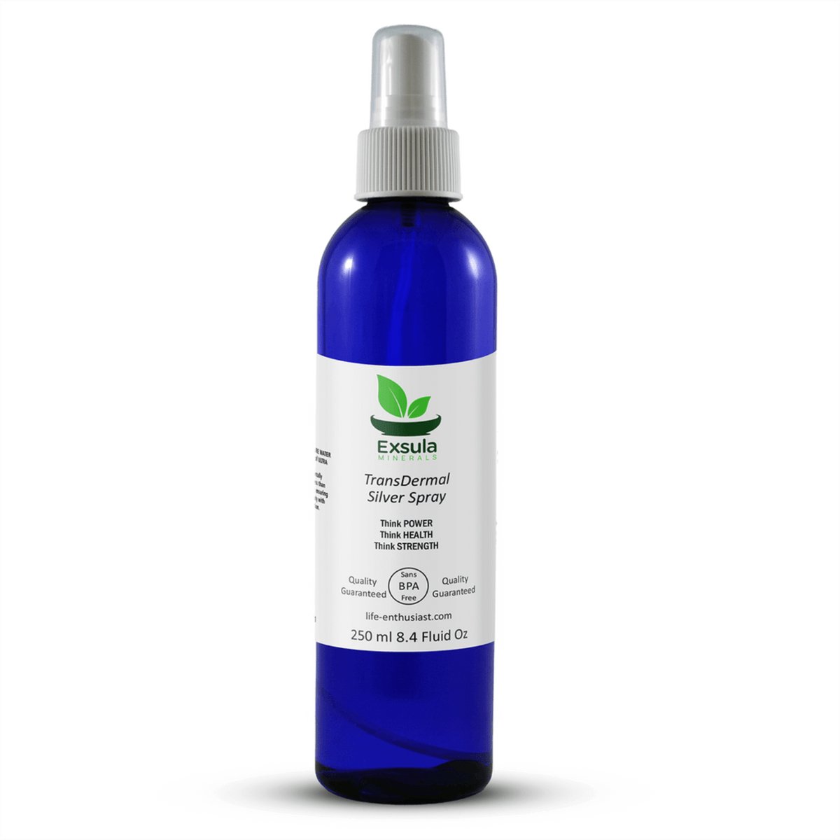 Exsula Trans-Dermal Silver Spray, a Professional Grade Immune Defense for enhanced health and strength in a convenient bottle.