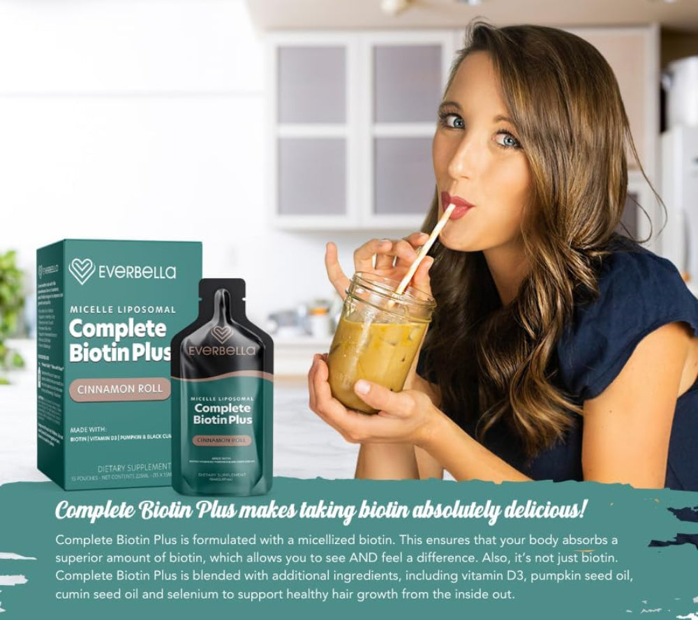 Complete Biotin Plus helps grow healthier hair and provides delicious biotin in a convenient format.
