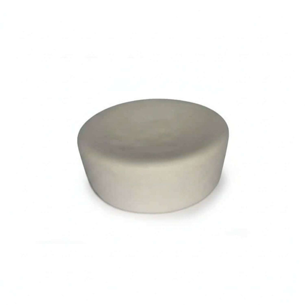 Crystal Cupcake top view of a smooth, round, light-colored cake layer.