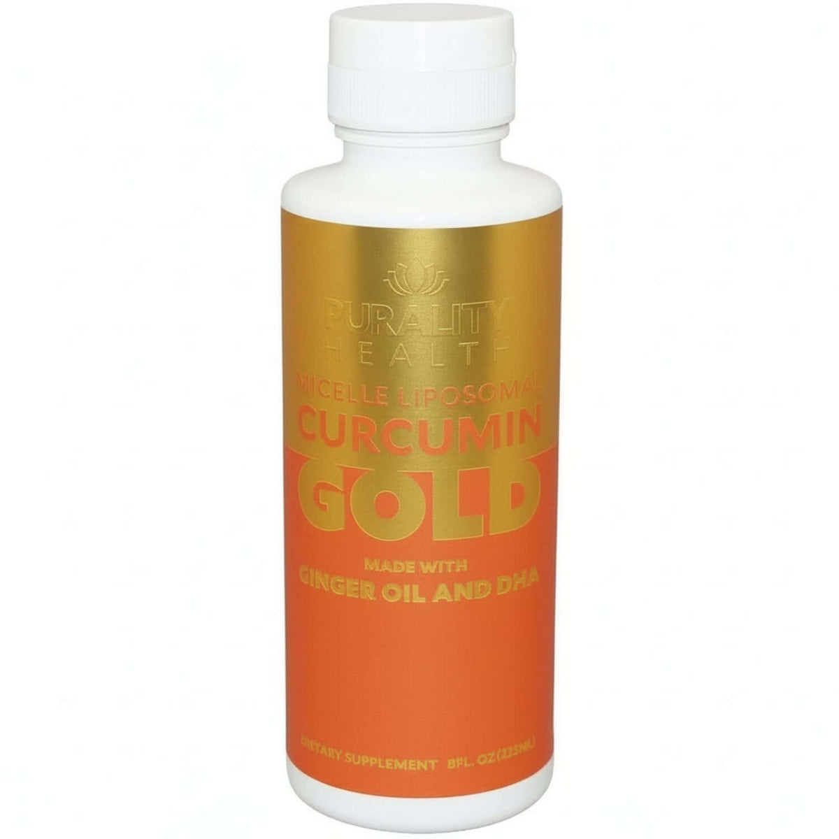 Curcumin Gold - Micelle Liposomal Turmeric supplement bottle designed for enhanced absorption with ginger oil and DHA.