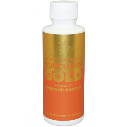 Curcumin Gold - Micelle Liposomal Turmeric supplement bottle designed for enhanced absorption with ginger oil and DHA.