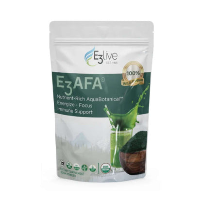 E3AFA superfood powder pack helps nourish and cleanse your body with immune support and energy boost.