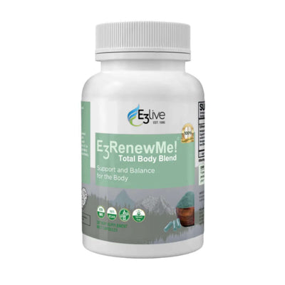 Bottle of E3 RenewMe! Total Body Blend, promoting joint health and overall wellness.