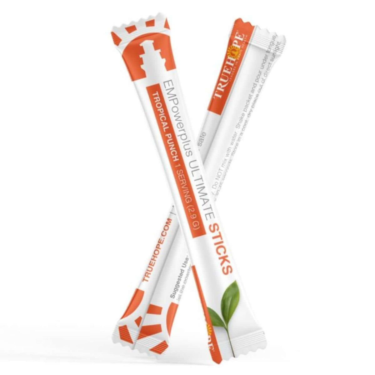 EMPowerplus Ultimate Sticks packaging displayed, featuring Tropical Punch flavor for mental health support.