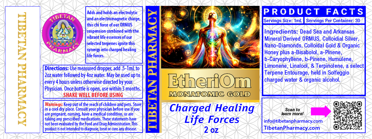 EtheriOm for Energetic Resonance and Spiritual Clarity, showcasing charged healing life forces in a 2 oz bottle.