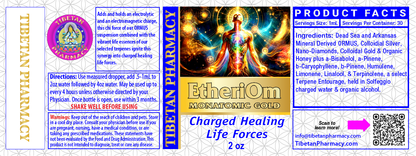 EtheriOm for Energetic Resonance and Spiritual Clarity, showcasing charged healing life forces in a 2 oz bottle.