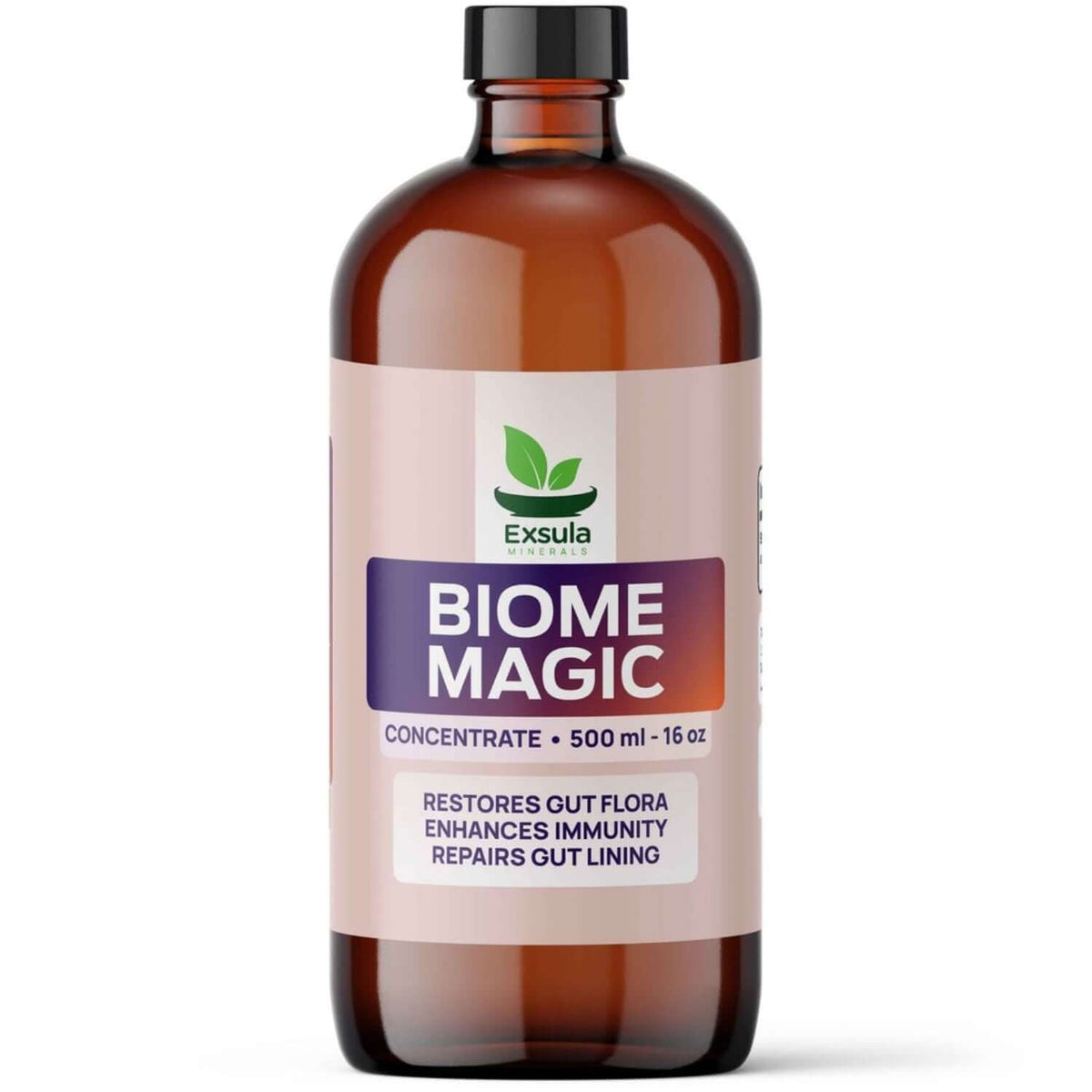 Biome Magic - Liquid Soil Extracts for Native Gut Flora, 500ml bottle, microbiome balance supplement by Exsula Superfoods