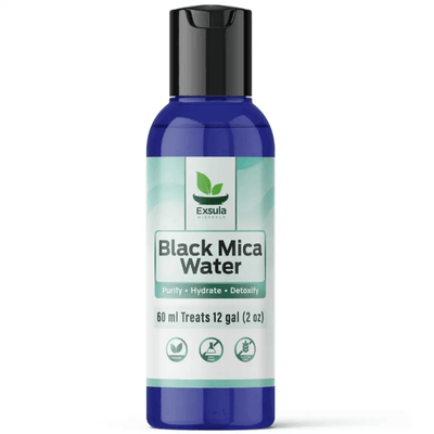Black Mica Water by Exsula, Biotite Ionic Sulfate Mineral Extract, purifies and detoxifies drinking water.