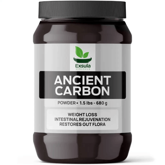 Exsula Minerals Ancient Carbon - Bioavailable Ancient Carbonaceous Matrix, 1.5 lbs powder for weight loss and gut health.
