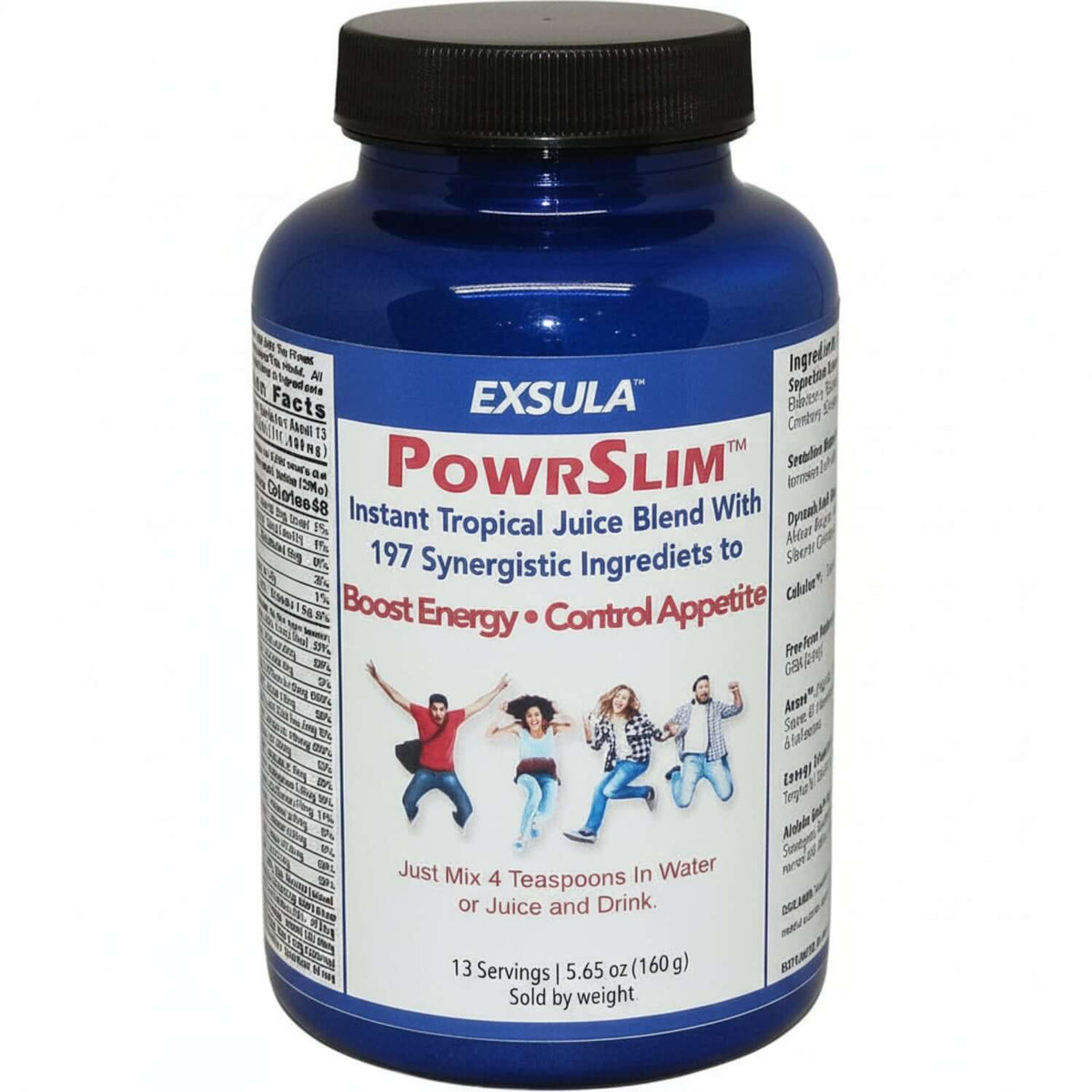 PowrSlim - Lean Muscle Optimization Formula bottle with ingredients and serving instructions.