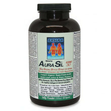 AuraSil - Silica Superfood Blend supplement bottle by Exsula, featuring antioxidant benefits and essential minerals.