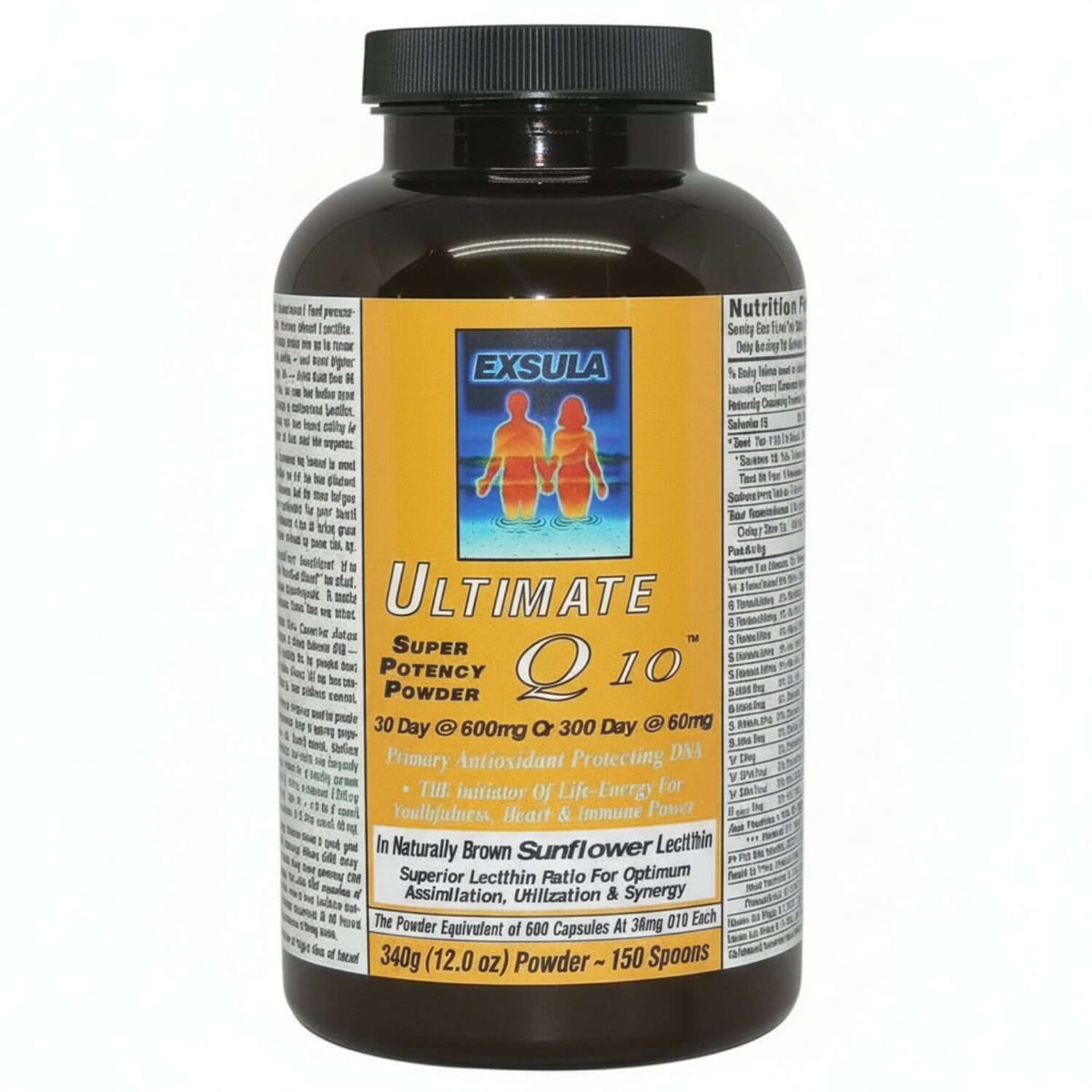 Exsula Ultimate Q10 Statin User Companion Supplement in a brown supplement container.