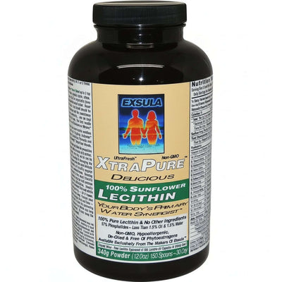 XtraPure Lecithin - Non GMO Phosphatidylcholine in a 12 oz bottle from Exsula Superfoods
