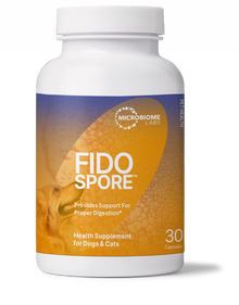 FidoSpore - Spore Based Probiotics for Dogs and Cats, health supplement for proper digestion in pets.