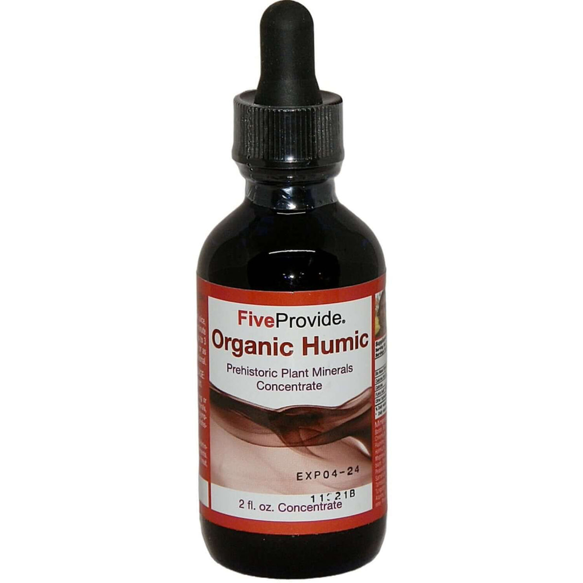 Bottle of FiveProvide Organic Humic on a white background