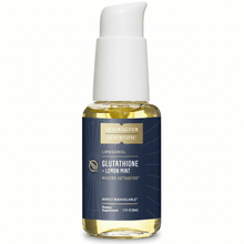 Liposomal Master Antioxidant - Glutathione Lemon Mint dietary supplement in a spray bottle for detoxification.