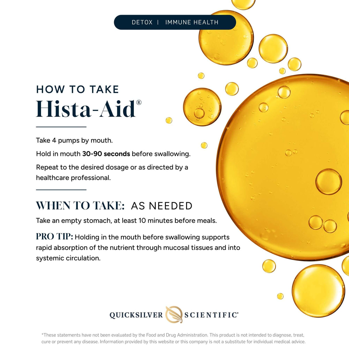Hista-Aid Liposomal Support for Histamine Intolerance dosage instructions and tips for health management